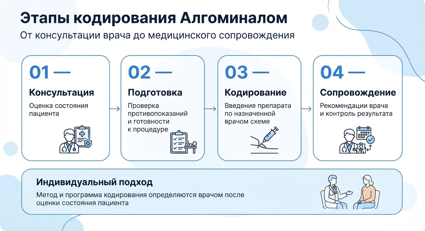 Кодирование препаратом «Алгоминал» в Перевальске инфографика